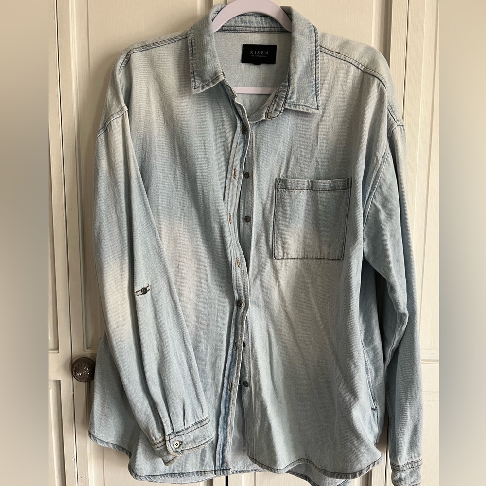 Denim/chambray button down.